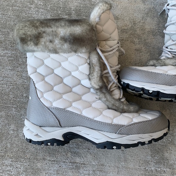 L.L. Bean Shoes Ll Bean Quilted Mid Calf Winter Snow Boots Faux Fur